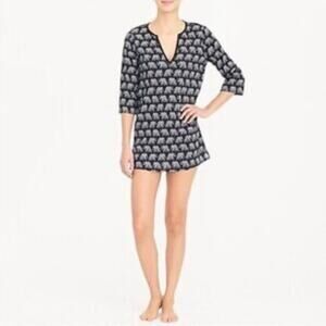 J. Crew Factory | Navy Elephant Novelty Print Swim Cover-Up